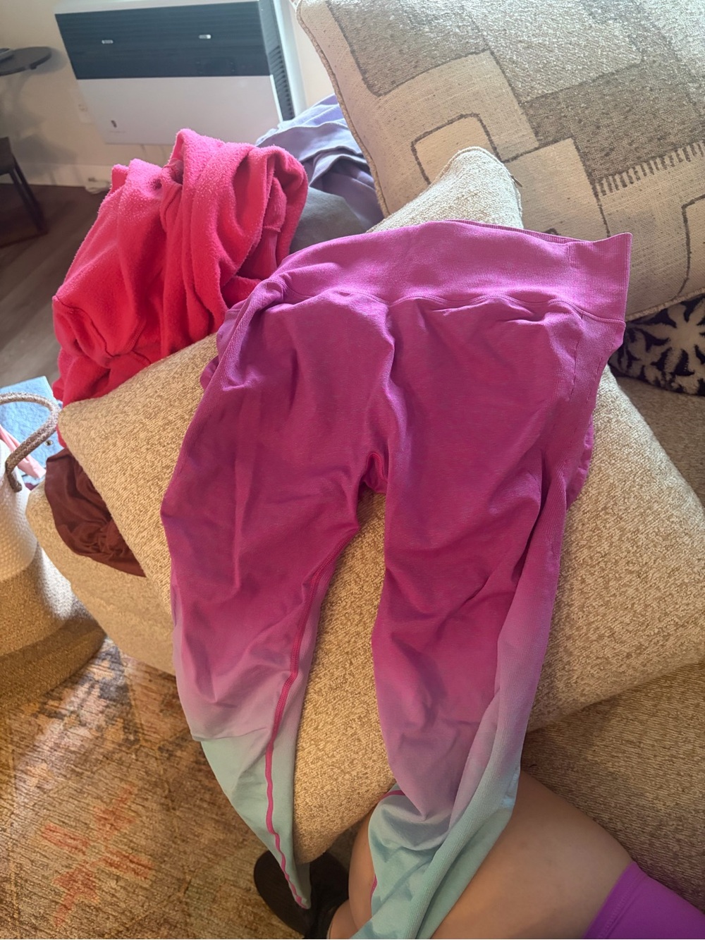 Buffbunny miracle  Ombre pink  to Teal Leggings